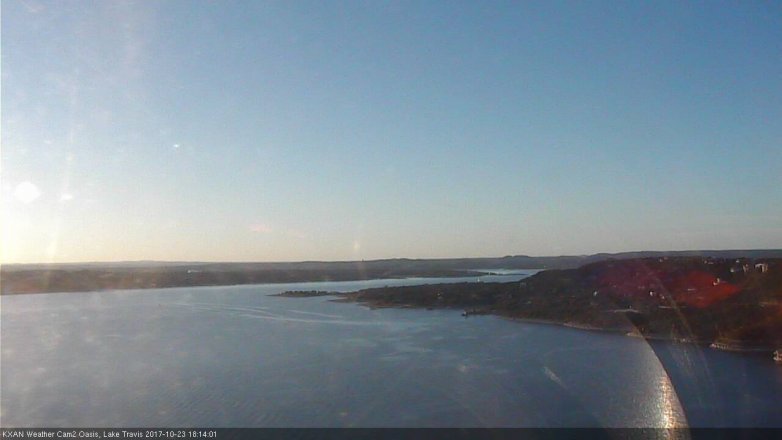 Lake Travis webcam, October 23, 2017 5:30 PM CT