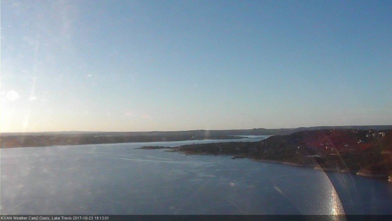 Lake Travis webcam, October 23, 2017 5:40 PM CT