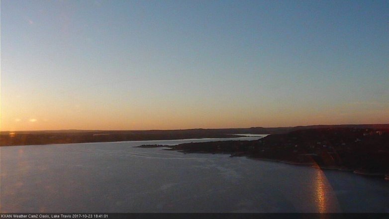 Lake Travis webcam, October 23, 2017 6:00 PM CT