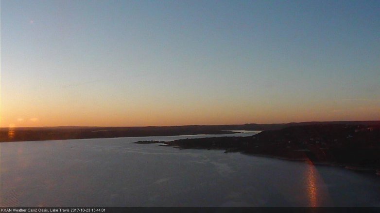 Lake Travis webcam, October 23, 2017 6:05 PM CT