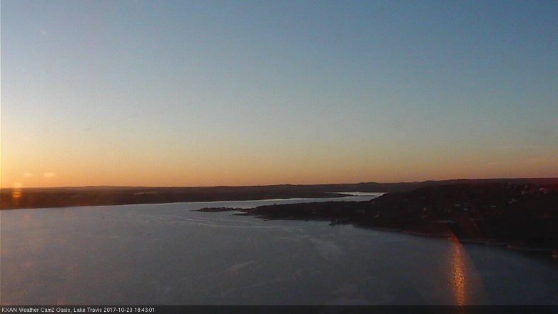 Lake Travis webcam, October 23, 2017 6:10 PM CT