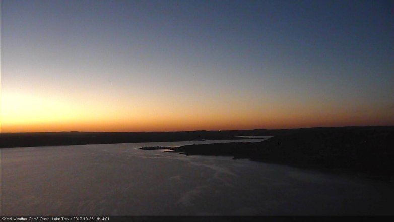 Lake Travis webcam, October 23, 2017 6:35 PM CT