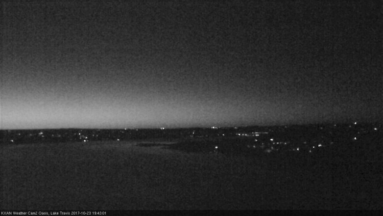 Lake Travis webcam, October 23, 2017 6:50 PM CT