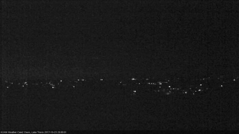 Lake Travis webcam, October 23, 2017 7:30 PM CT