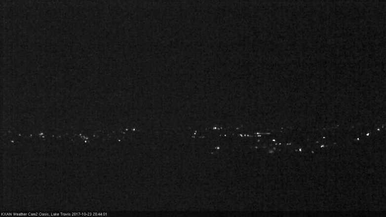 Lake Travis webcam, October 23, 2017 8:05 PM CT