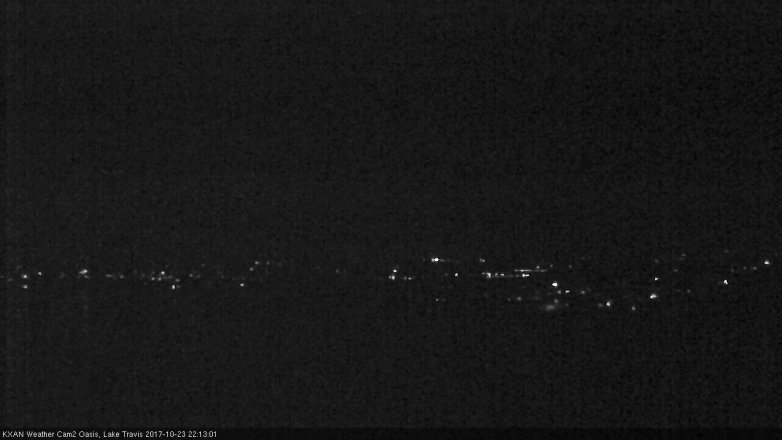 Lake Travis webcam, October 23, 2017 9:30 PM CT