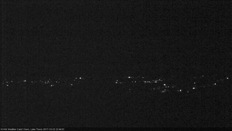 Lake Travis webcam, October 23, 2017 10:00 PM CT