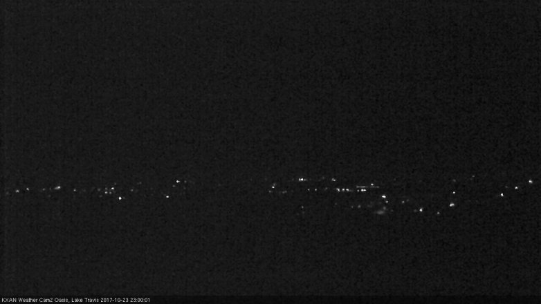 Lake Travis webcam, October 23, 2017 10:30 PM CT