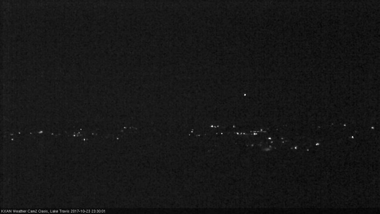 Lake Travis webcam, October 23, 2017 10:40 PM CT