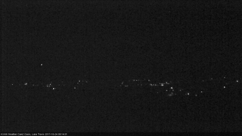 Lake Travis webcam, October 23, 2017 11:30 PM CT