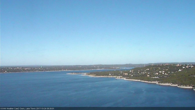 Lake Travis webcam, October 24, 2017 9:00 AM CT