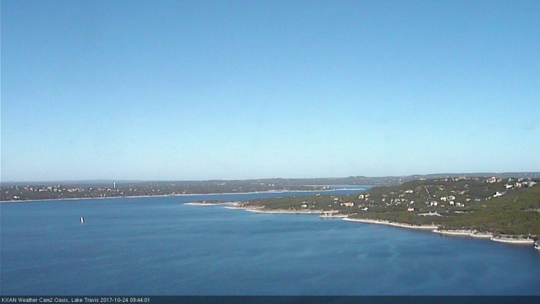 Lake Travis webcam, October 24, 2017 9:10 AM CT