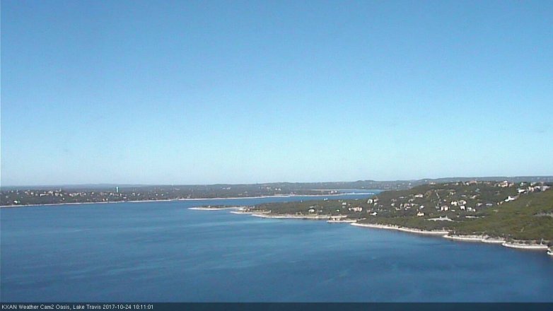 Lake Travis webcam, October 24, 2017 9:30 AM CT