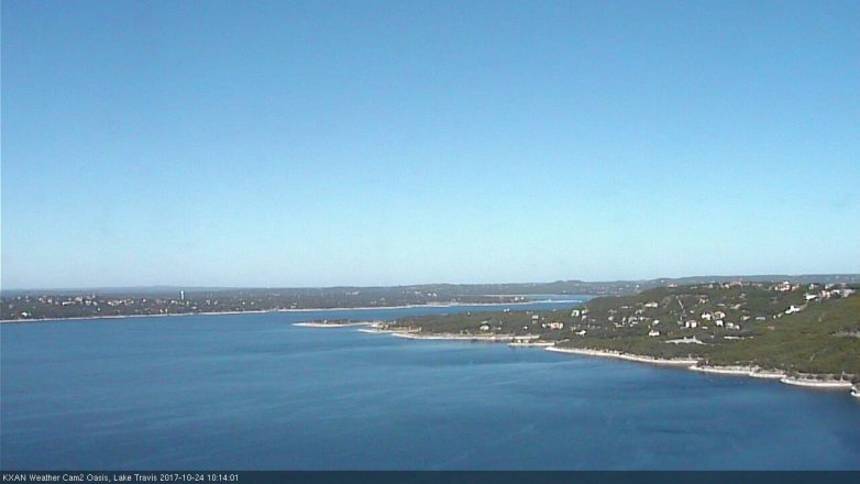 Lake Travis webcam, October 24, 2017 9:35 AM CT