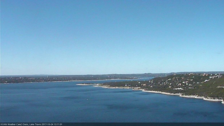 Lake Travis webcam, October 24, 2017 12:30 PM CT