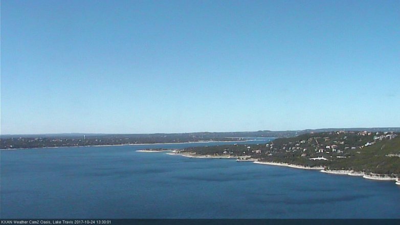 Lake Travis webcam, October 24, 2017 12:50 PM CT