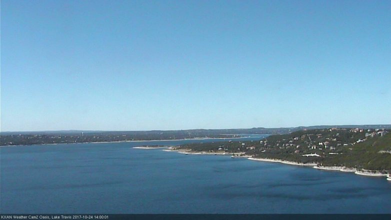 Lake Travis webcam, October 24, 2017 1:15 PM CT