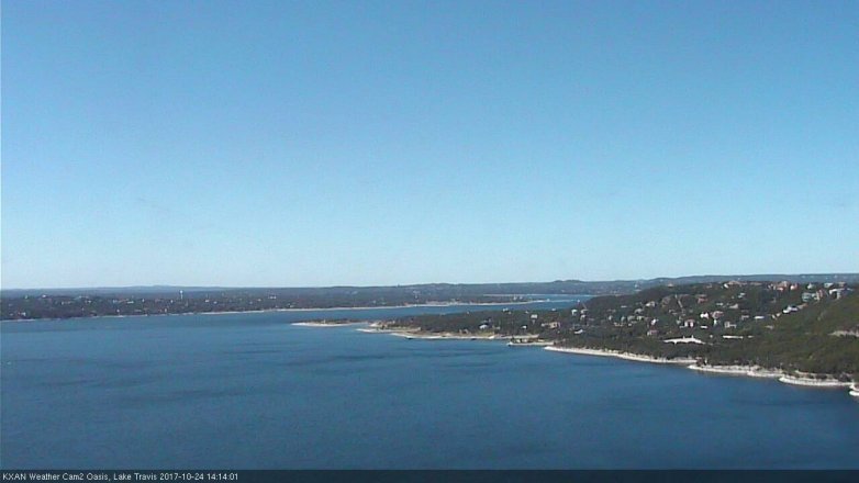 Lake Travis webcam, October 24, 2017 1:20 PM CT