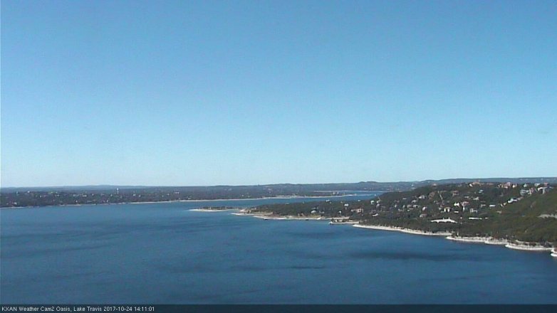Lake Travis webcam, October 24, 2017 1:35 PM CT
