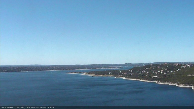 Lake Travis webcam, October 24, 2017 1:45 PM CT
