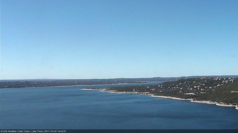 Lake Travis webcam, October 24, 2017 1:50 PM CT