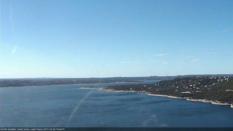 Lake Travis webcam, October 24, 2017 2:55 PM CT