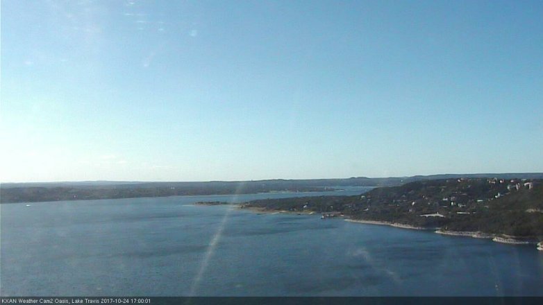 Lake Travis webcam, October 24, 2017 4:15 PM CT