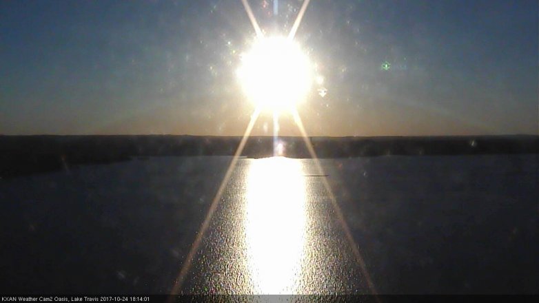 Lake Travis webcam, October 24, 2017 5:45 PM CT