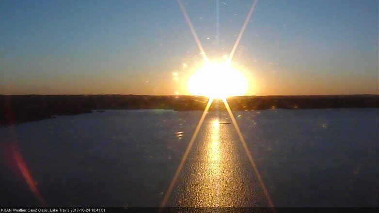 Lake Travis webcam, October 24, 2017 5:50 PM CT