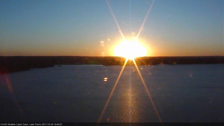 Lake Travis webcam, October 24, 2017 5:55 PM CT
