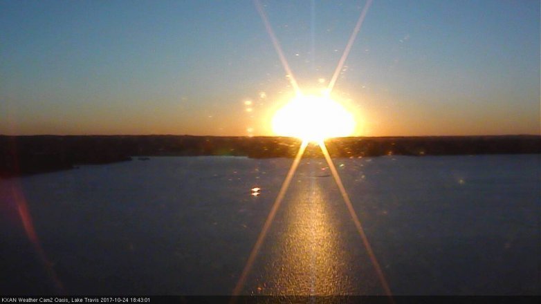 Lake Travis webcam, October 24, 2017 6:10 PM CT