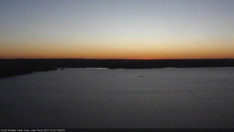 Lake Travis webcam, October 24, 2017 6:15 PM CT