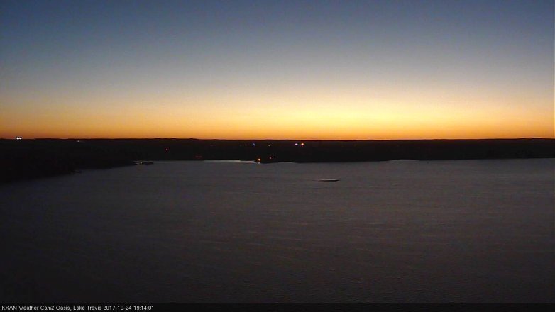 Lake Travis webcam, October 24, 2017 6:20 PM CT
