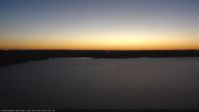 Lake Travis webcam, October 24, 2017 6:25 PM CT