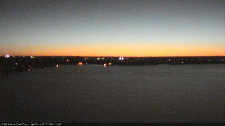 Lake Travis webcam, October 24, 2017 6:55 PM CT
