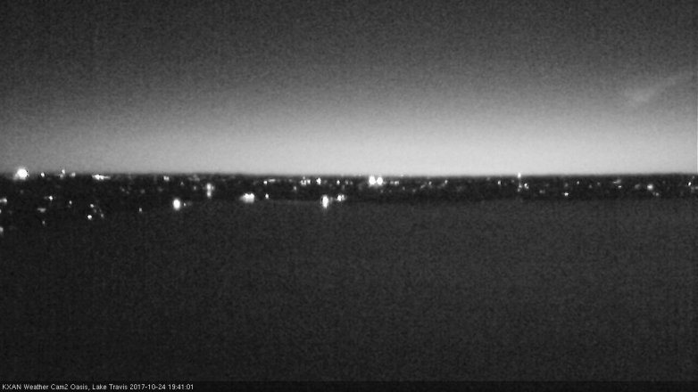 Lake Travis webcam, October 24, 2017 7:00 PM CT