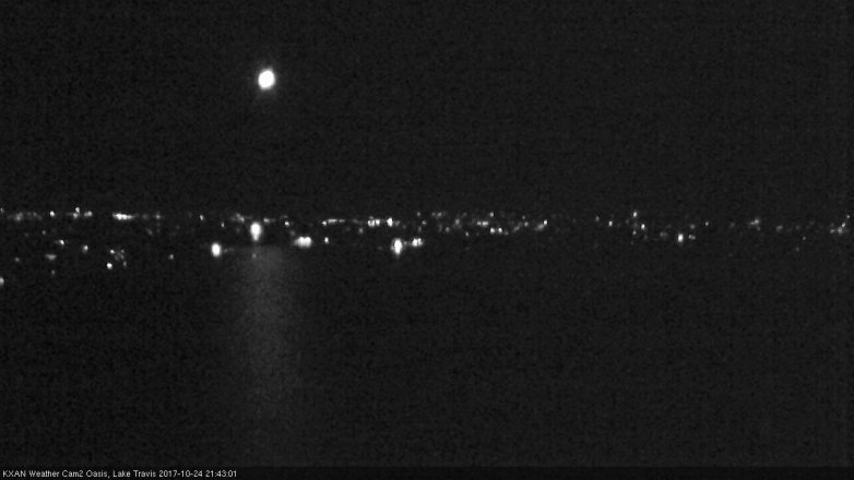 Lake Travis webcam, October 24, 2017 9:00 PM CT