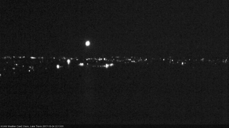Lake Travis webcam, October 24, 2017 9:40 PM CT