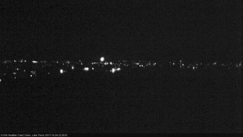 Lake Travis webcam, October 24, 2017 10:00 PM CT