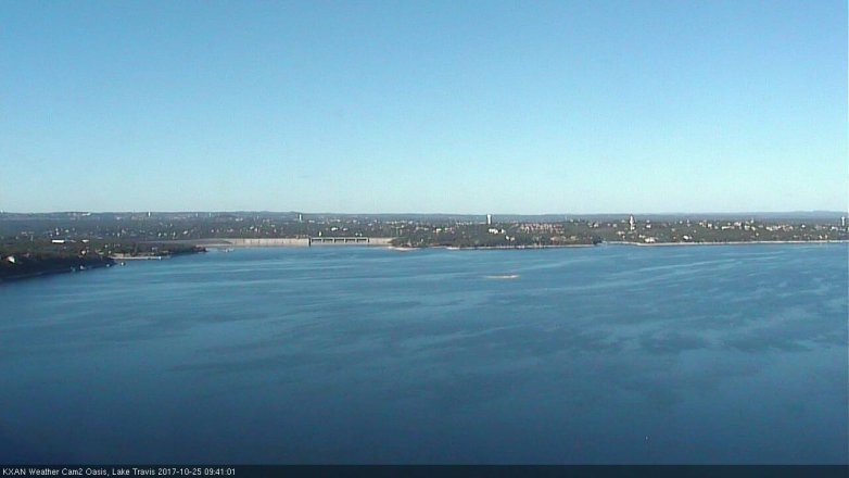 Lake Travis webcam, October 25, 2017 9:05 AM CT