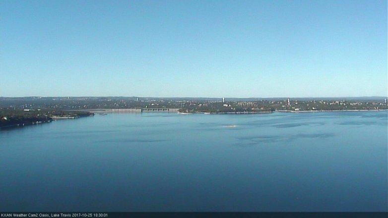 Lake Travis webcam, October 25, 2017 9:50 AM CT