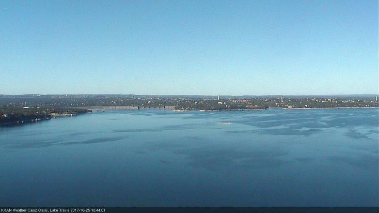 Lake Travis webcam, October 25, 2017 10:10 AM CT