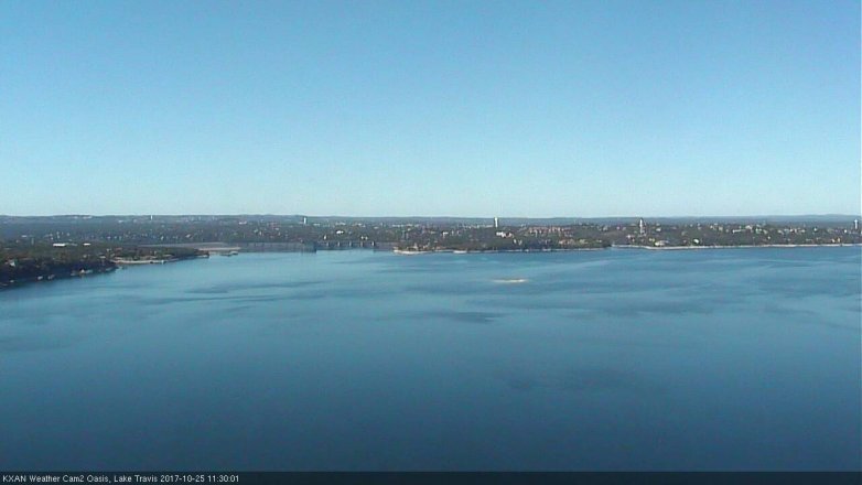 Lake Travis webcam, October 25, 2017 10:40 AM CT