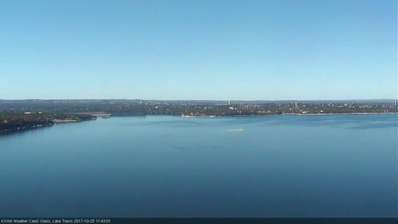 Lake Travis webcam, October 25, 2017 11:15 AM CT