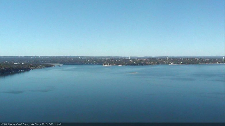 Lake Travis webcam, October 25, 2017 11:40 AM CT