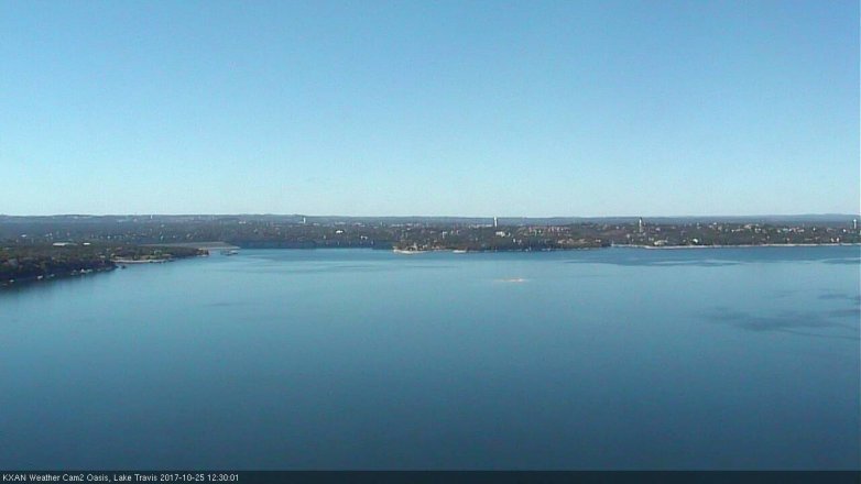 Lake Travis webcam, October 25, 2017 12:00 PM CT