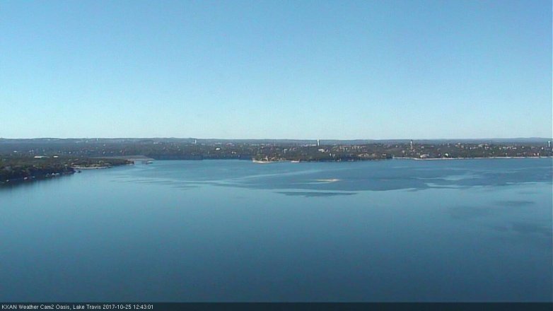 Lake Travis webcam, October 25, 2017 12:05 PM CT