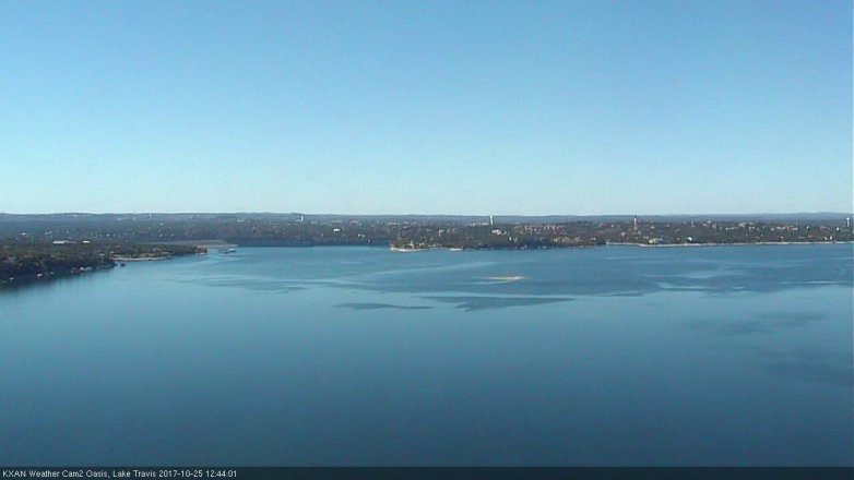 Lake Travis webcam, October 25, 2017 12:15 PM CT