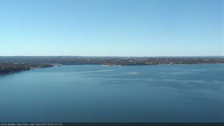 Lake Travis webcam, October 25, 2017 12:30 PM CT
