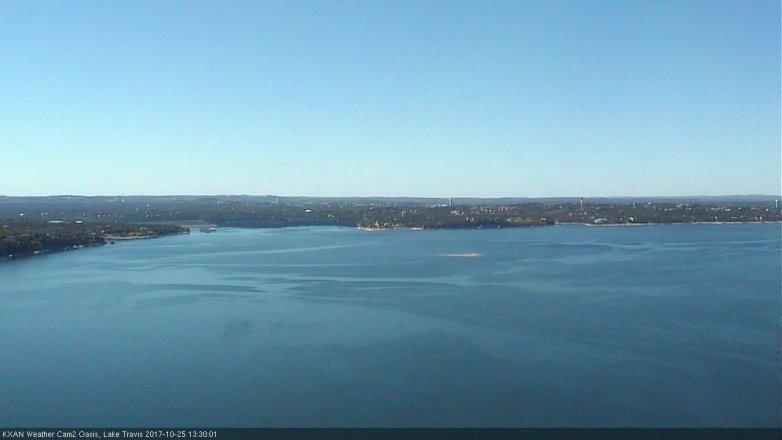Lake Travis webcam, October 25, 2017 12:40 PM CT